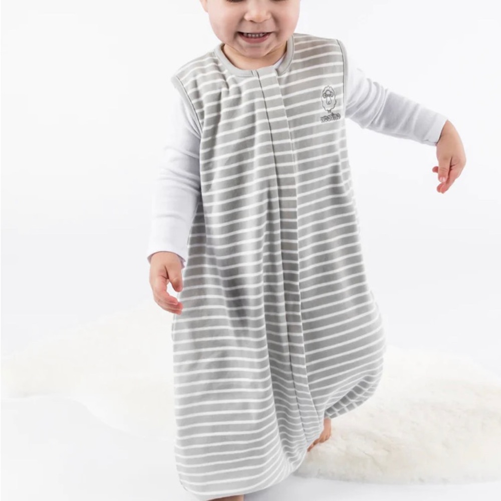 4 Season® Baby Sleep Bag with Feet, Merino Wool, Birch Gray 3-4Y